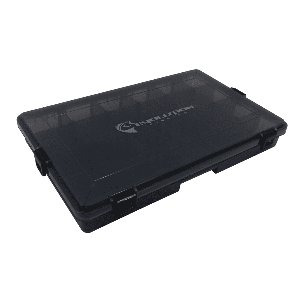 Evolution Outdoor 3700 4-Latch Waterproof Tackle Tray - Black
